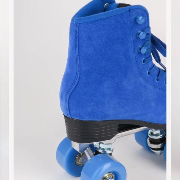 INTENTIONALLY BLANK Suede Rink Roller Skate in Cobalt Size 40  New No Box - Picture 4 of 8
